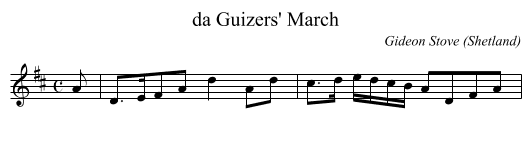 da Guizers' March - staff notation