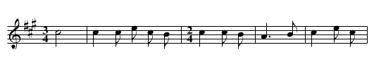Da huache dui - staff notation