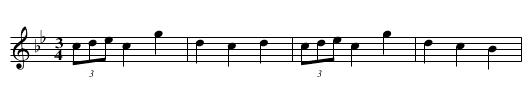 Da kiedys uciekala - staff notation