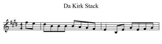 Da Kirk Stack - staff notation