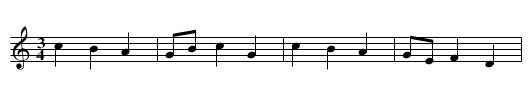 Da nocka kole nocki - staff notation
