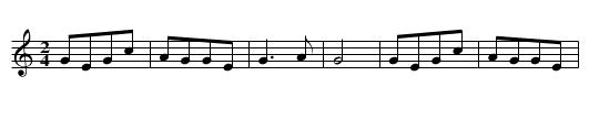 Da qiu qian - staff notation