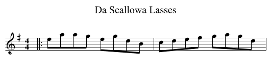 Da Scallowa Lasses - staff notation