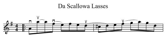 Da Scallowa Lasses - staff notation