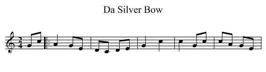 Da Silver Bow - staff notation