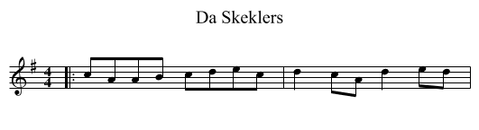 Da Skeklers - staff notation
