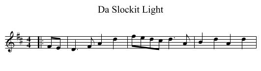 Da Slockit Light - staff notation