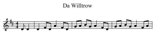 Da Willtrow - staff notation