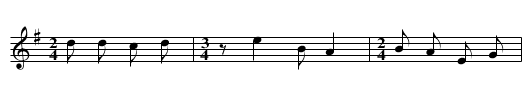 Da xuanju - staff notation