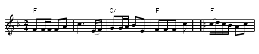 Daalse Rij - staff notation