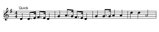 Dabbling in the Dew Version 1 of 3 - staff notation