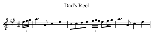 Dad's Reel - staff notation