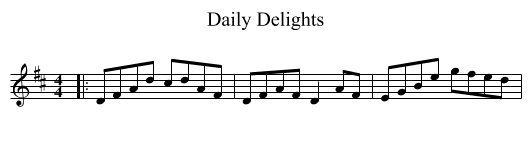 Daily Delights - staff notation