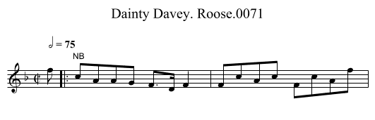 Dainty Davey. Roose.0071 - staff notation