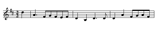 Dainty Davie - staff notation