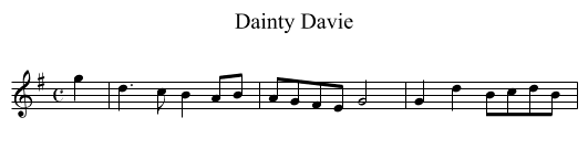 Dainty Davie - staff notation