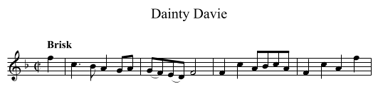 Dainty Davie - staff notation