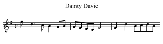 Dainty Davie - staff notation