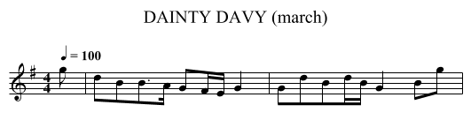 DAINTY DAVY (march) - staff notation