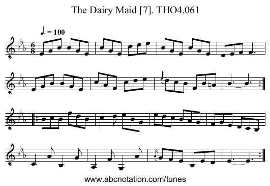 Dairy Maid [7]. THO4.061, The - staff notation