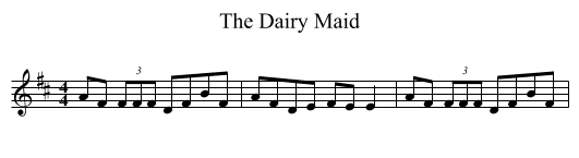 Dairy Maid, The  - staff notation