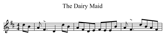 Dairy Maid, The - staff notation