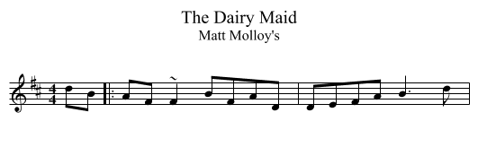 Dairy Maid, The - staff notation