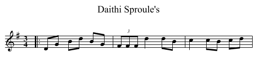 Daithi Sproule's - staff notation