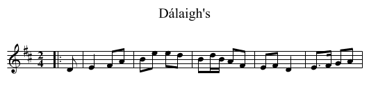 Dálaigh's - staff notation