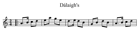 Dálaigh's - staff notation