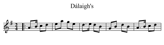 Dálaigh's - staff notation