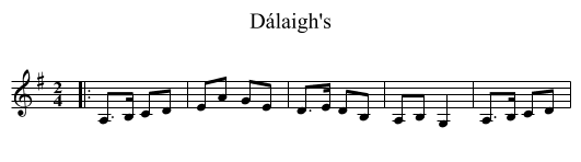 Dálaigh's - staff notation