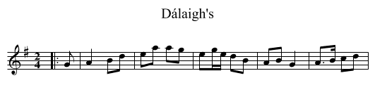 Dálaigh's - staff notation