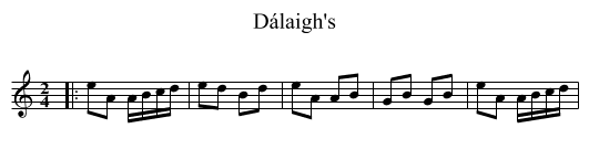 Dálaigh's - staff notation