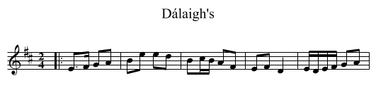 Dálaigh's - staff notation