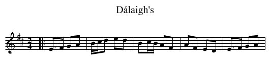 Dálaigh's - staff notation