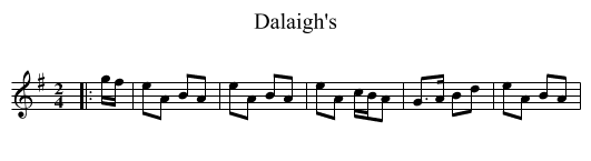 Dalaigh's - staff notation