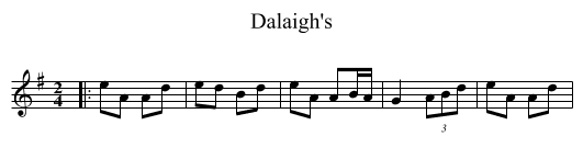Dalaigh's - staff notation