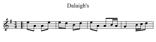 Dalaigh's - staff notation