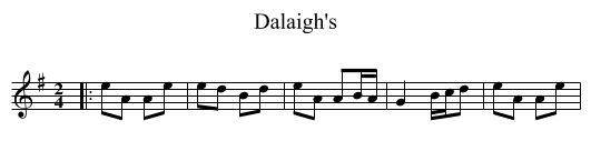 Dalaigh's - staff notation
