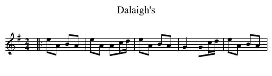 Dalaigh's - staff notation