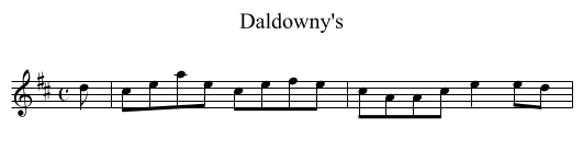 Daldowny's - staff notation