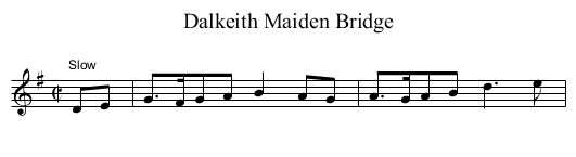 Dalkeith Maiden Bridge - staff notation