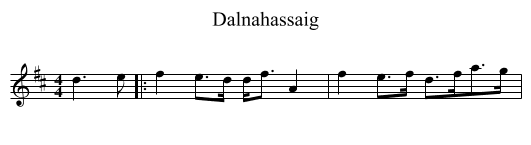 Dalnahassaig - staff notation
