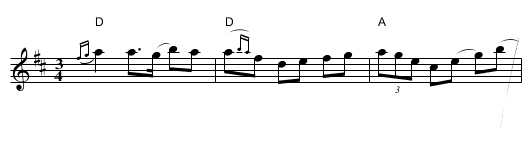 Dalpojken - staff notation