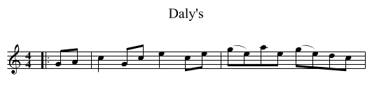 Daly's - staff notation
