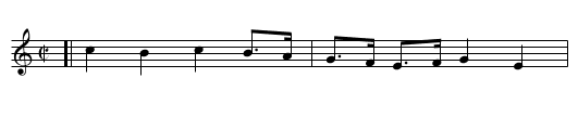Damey - staff notation