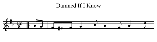 Damned If I Know - staff notation