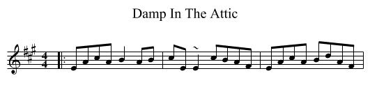 Damp In The Attic - staff notation