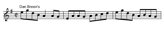 Dan Breen's / The Humours of Ballinahinch - staff notation
